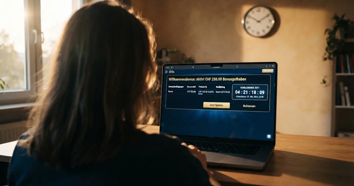 Bildschirm mit Bonusbedingungen, Einsatztabelle und einer Uhr im Hintergrund — online casino bonus ohne einzahlung sofort