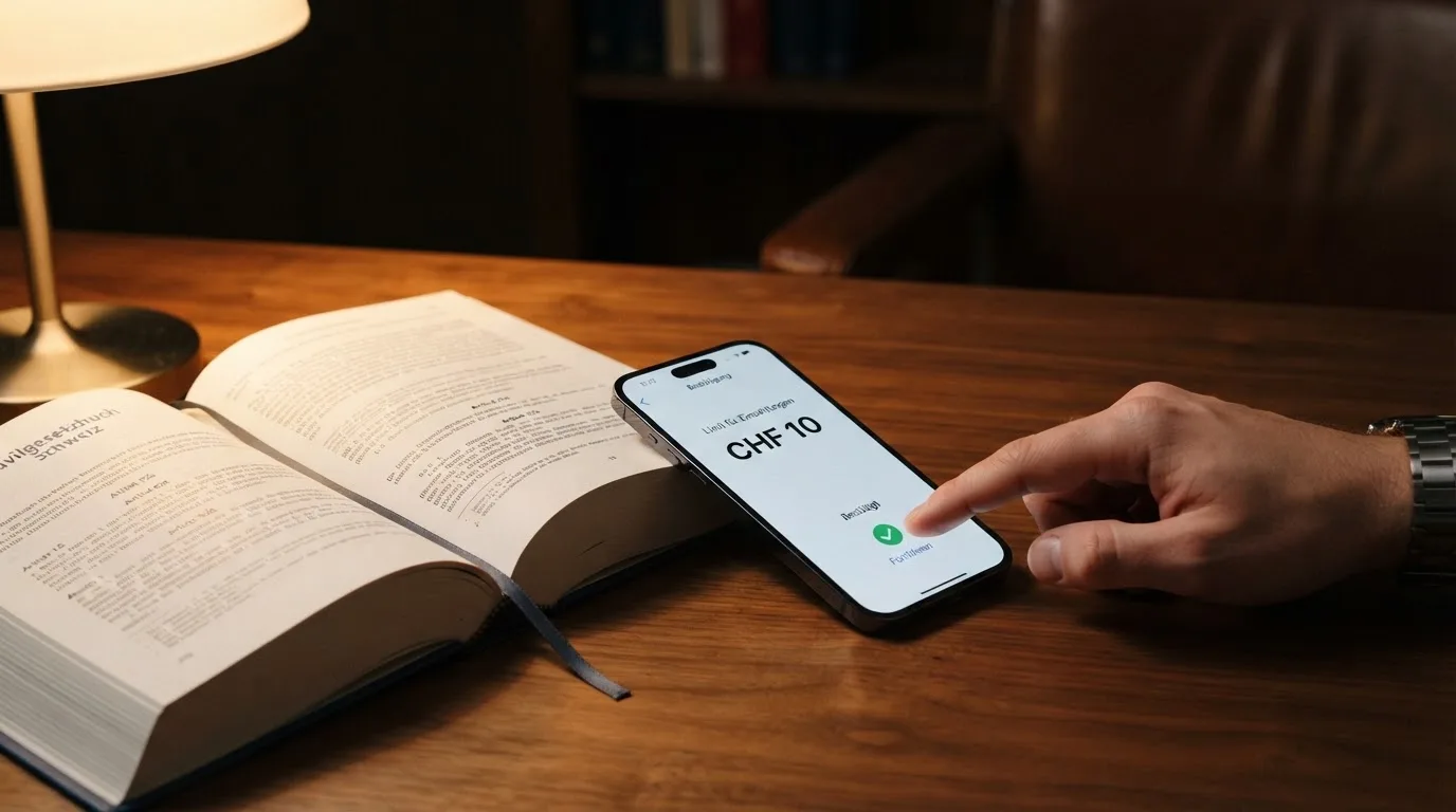 Amtliches Schreiben mit Stempel auf einem Schreibtisch neben einem Gesetzbuch — online casino gutschein codes